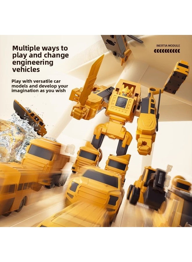 Children's Varied Magnetic Deformation Mecha Engineering Vehicle Educational Assembled Robot Suit Parent-Child Interactive Toys-Specifications:35 Piece Set - Image 2