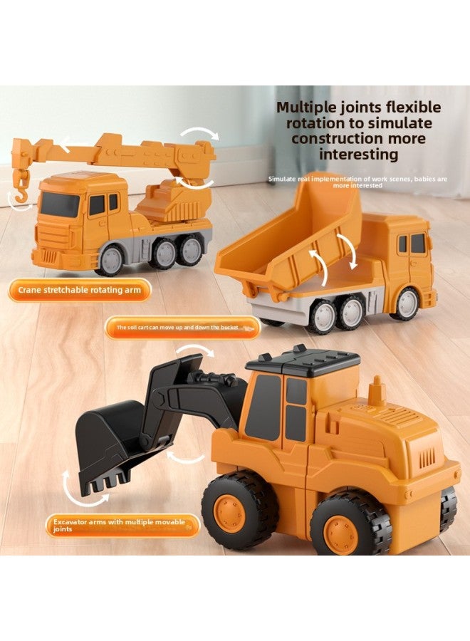 Children's Varied Magnetic Deformation Mecha Engineering Vehicle Educational Assembled Robot Suit Parent-Child Interactive Toys-Specifications:35 Piece Set - Image 5