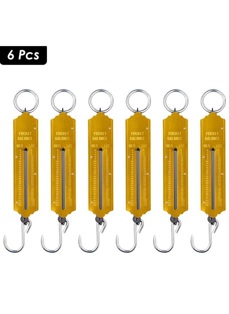 DEFAONS DEFAONS Pocket Balance Spring Scale Portable Hanging Weighing Scale with Hook 50Kg 112LBS Capacity Dual Scale in Kg Lbs Ideal for Fishing Travel Outdoor Market Use Durable and Compact Design - 6 PCS  - Image 2
