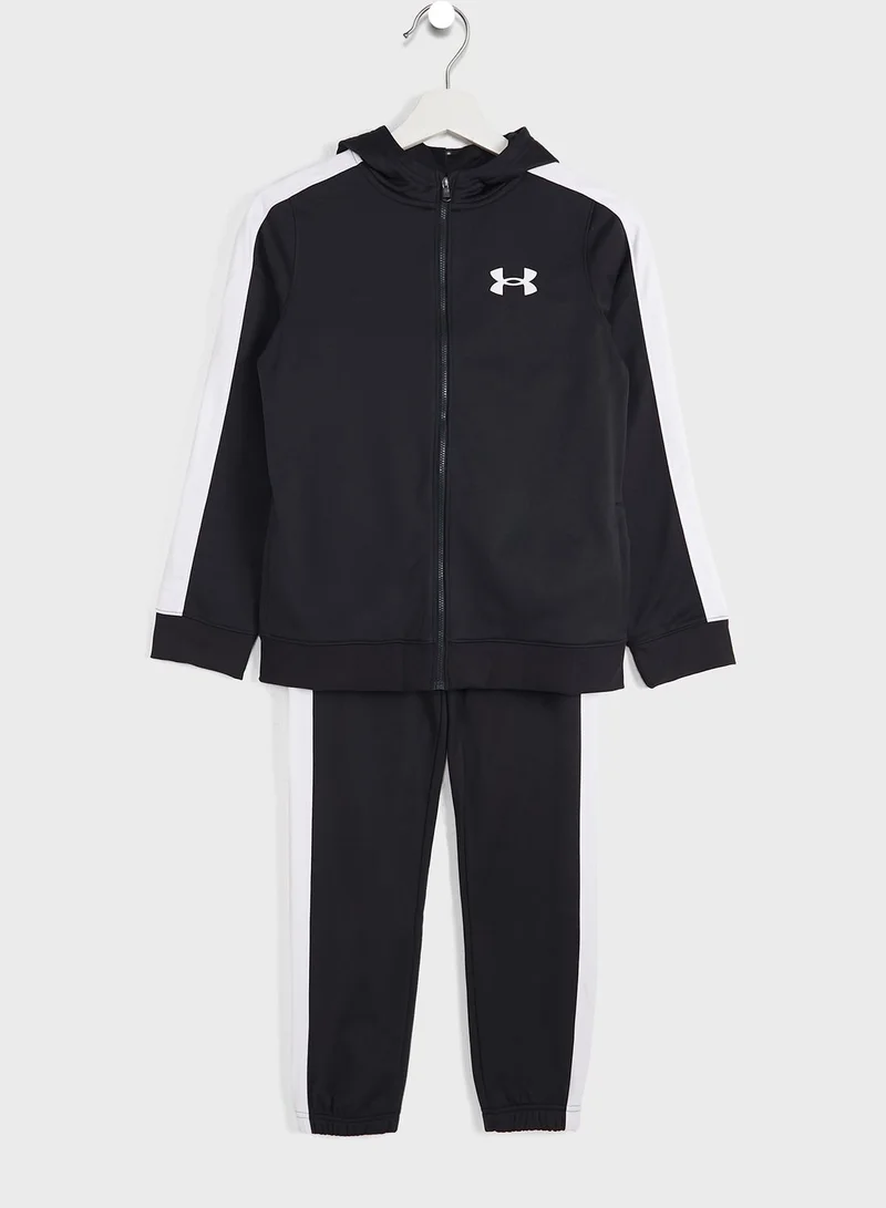 UNDER ARMOUR Youth Logo Knit Hooded Track Suit