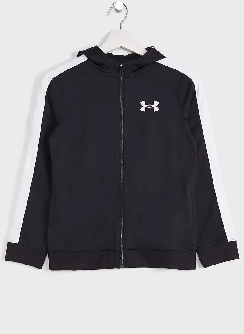 UNDER ARMOUR Youth Logo Knit Hooded Track Suit