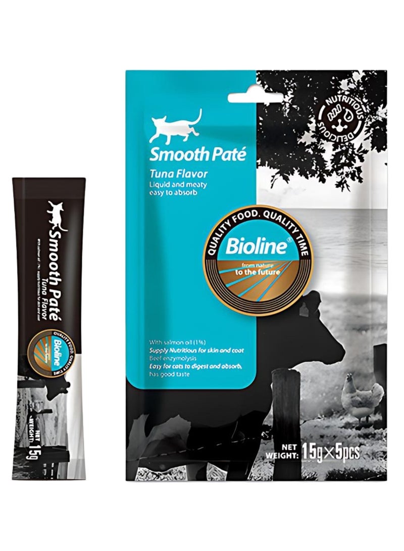 بايولاين ناتشورال فيست نكهة التونة الناعمة (١٥ جرام × ٥ قطع) - Image 1