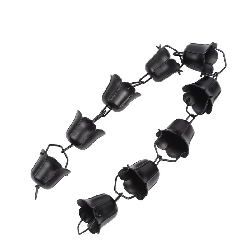 Matte Black Rain Chain 3 3ft Aluminum Alloy Decorative Gutter Downspout Replacement - Image 3