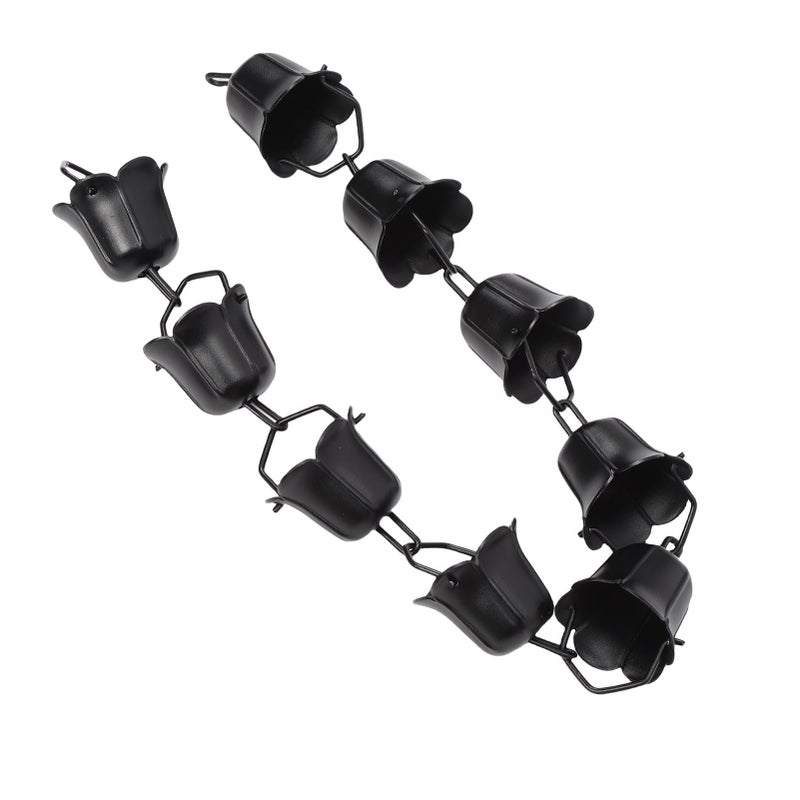 Matte Black Rain Chain 3 3ft Aluminum Alloy Decorative Gutter Downspout Replacement - Image 4