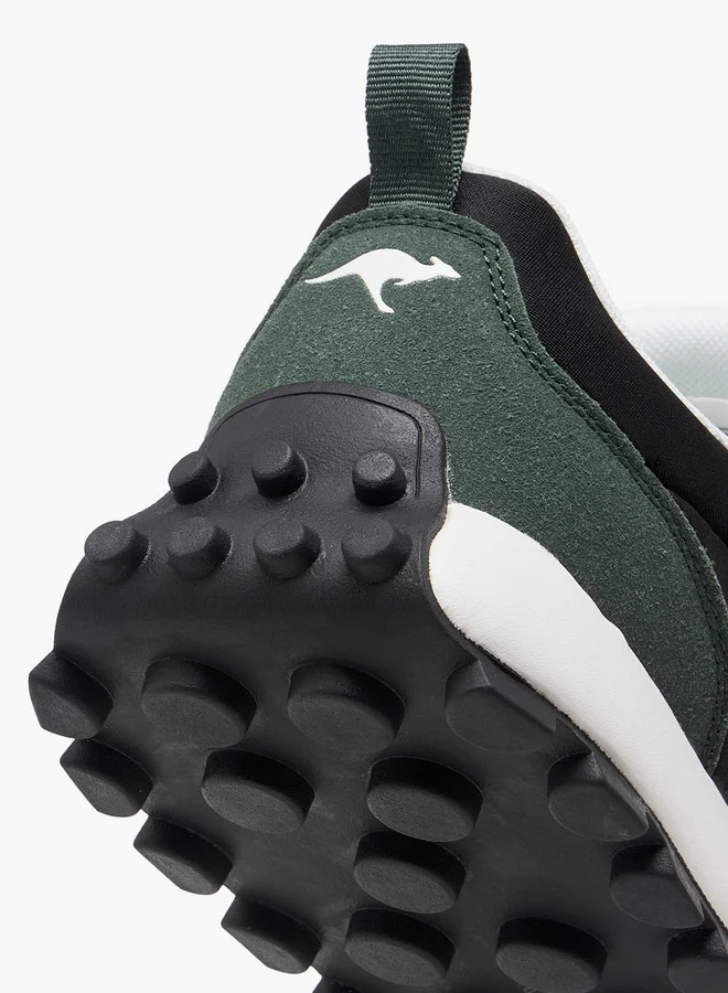 kangaROOS Men's Panelled Lace-Up Sneakers with Pull Tab