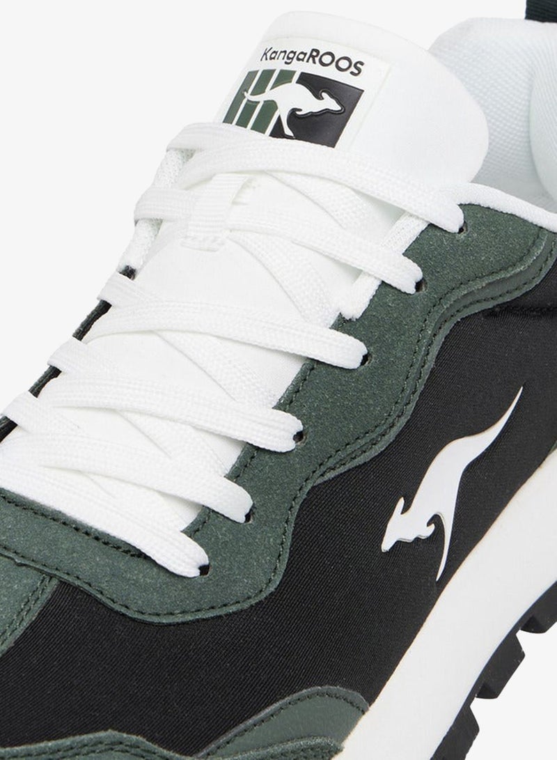 kangaROOS Men's Panelled Lace-Up Sneakers with Pull Tab - Image 4