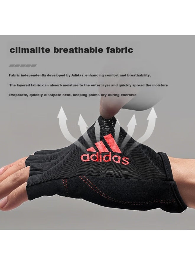 Adidas Adidas Fitness Gloves For Men And Women, Pull-up Bar Equipment, Pull-up Training, Weightlifting Wrist Support, Half Finger Anti-slip And Callus Prevention  - Image 2