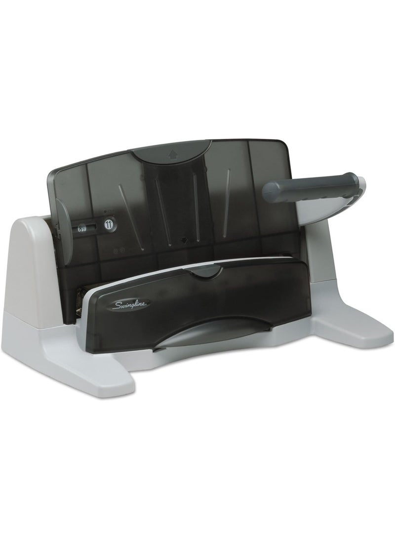 Swingline Swingline 3 Hole Punch, 40 Sheet Capacity Three Hole Puncher 3 Ring, Adjustable 2-7 Hole Paper Punch, LightTouch Low Effort, Black & Silver (74357) - Image 4