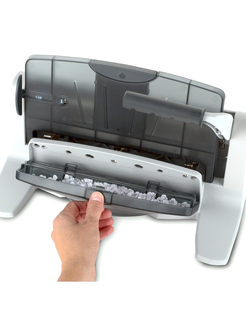 Swingline 3 Hole Punch, 40 Sheet Capacity Three Hole Puncher 3 Ring, Adjustable 2-7 Hole Paper Punch, LightTouch Low Effort, Black & Silver (74357) - Image 5