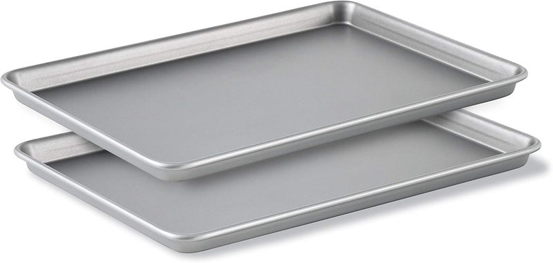 Calphalon Premium Nonstick Baking Pans Set of 2, 12 x 17 inch, Silverware, Heavy Gauge Steel Core - Image 1