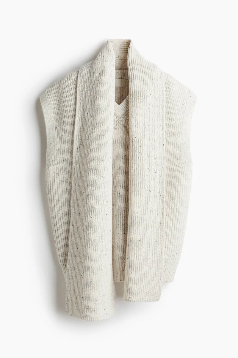 H&M Scarf-collar sweater vest