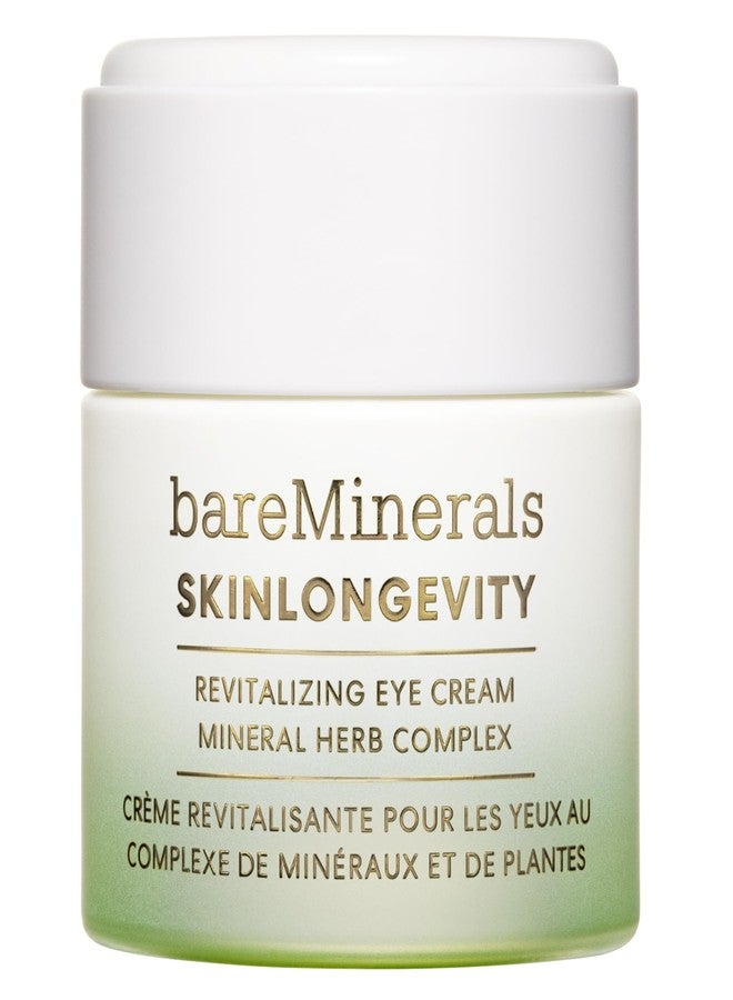 كريم bareMinerals Skinlongevity Revitalizing Eye Cream – لبشرة أكثر إشراقًا وتماسكًا تحت العينين، يقلل الانتفاخ والهالات السوداء، نباتي، آمن للبشرة الحساسة - Image 1