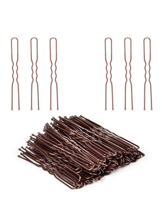 IKOCO Pins For Buns, Ikoco 2.4 Inch U Shaped Hair Pins Brown Hair Bun Pins For Women Girls With Storage Box - Image 1