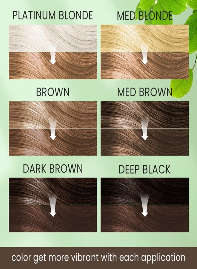 VOLLUCK Hair Dye Shampoo, Hair Dye Shampoo 3 in 1 Long Lasting Gray Hair Coverage for Women & Men (Light Brown) - Image 5