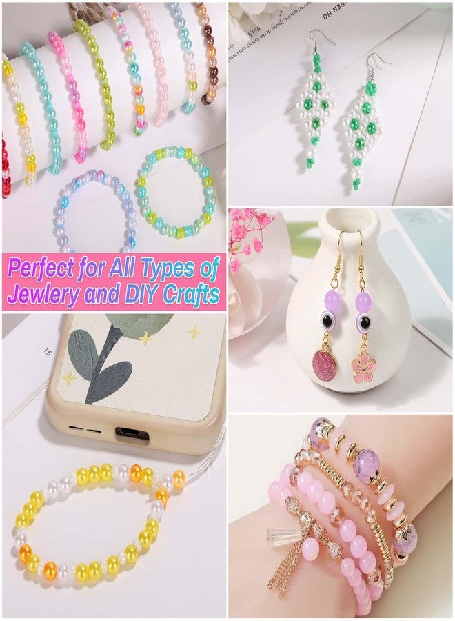 anezus 4000Pcs Pearl Beads for Bracelet Making, 56 Colors 6mm Small Round Pearl Beads for Crafters and DIY Enthusiasts Jewelry Making, Bracelets, Necklace, Earrings - Image 5