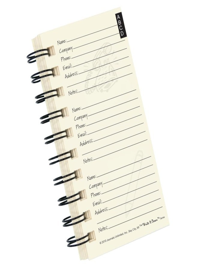 Write it Down series by Journals Unlimited, Guided Journal, Contacts, My Address Book, Mini-Size 3”x5.5”, Blue Hard Cover, Made in USA - Image 4