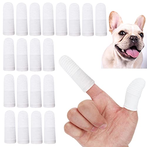 PenVinoo 20 PCS Dog Toothbrush Pet Toothbrushs Finger Toothbrushs cat Too thbrush Washable  Comfortable  Durable 1 Set for 2 Fingers20 - Image 1