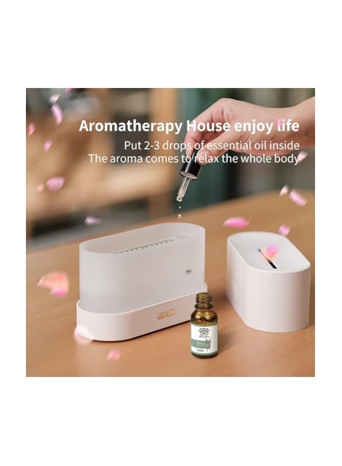 SENMUL Colourful Flame Aroma Diffuser Humidifier, Upgraded 7 Flames, Silent Essential Oil Diffuser for Home, Office, Yoga, with Auto Shut-Off, 180ml (8 Hours) White  - Image 4