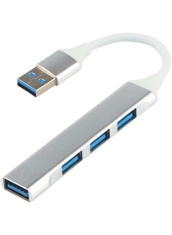 متجر ماى سوق :موزع (هب) USB 3.0 فائق السرعة 4 في 1 - متوافق عالميًا (Plug & Play) للكمبيوتر، ماك، بلايستيشن 4، وكافة الأجهزة الطرفية - تصميم نحيف وأنيق. - Image 1