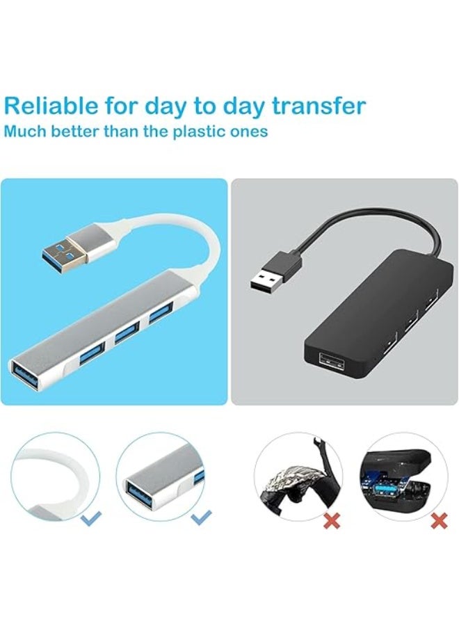 متجر ماى سوق :موزع (هب) USB 3.0 فائق السرعة 4 في 1 - متوافق عالميًا (Plug & Play) للكمبيوتر، ماك، بلايستيشن 4، وكافة الأجهزة الطرفية - تصميم نحيف وأنيق. - Image 5