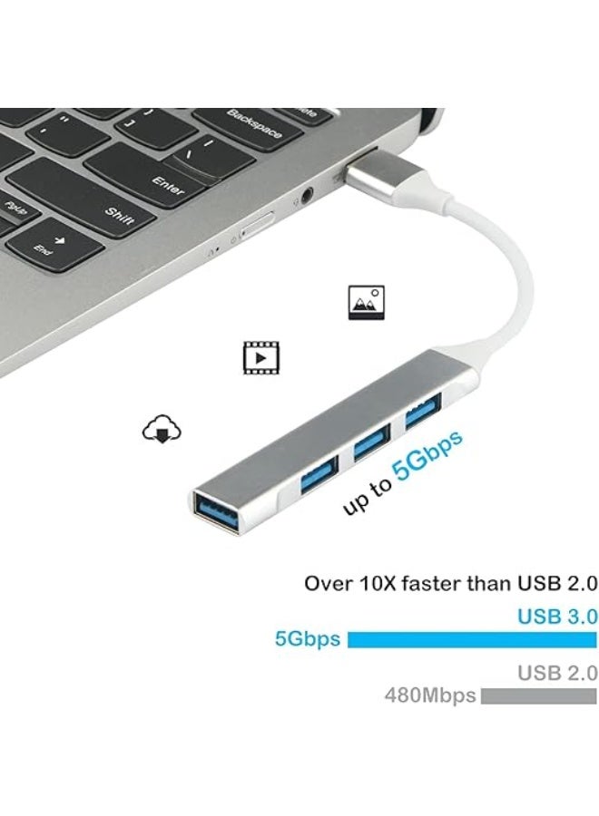 متجر ماى سوق :موزع (هب) USB 3.0 فائق السرعة 4 في 1 - متوافق عالميًا (Plug & Play) للكمبيوتر، ماك، بلايستيشن 4، وكافة الأجهزة الطرفية - تصميم نحيف وأنيق. - Image 3