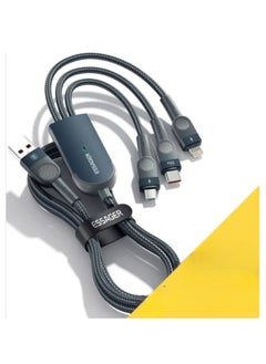 ESSAGER Essager 6A 66W 3 in 1 USB C Cable For iPhone Charger Micro USB Type C Fast Charge For Samsung Xiaomi Huawei POCO Data Cord  - Image 1