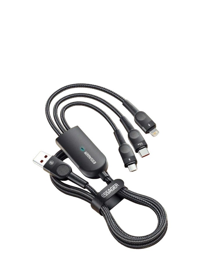 ESSAGER Essager 6A 66W 3 in 1 USB C Cable For iPhone Charger Micro USB Type C Fast Charge For Samsung Xiaomi Huawei POCO Data Cord  - Image 2