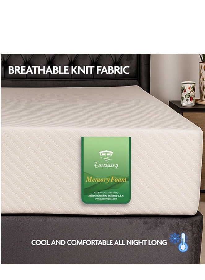 EASELIVING Memory Foam Mattress 160 x 200 x 25 cm | Plush Spring-Free Mattress with Pressure Relief | Breathable Zip Cover, Adaptive Foam Base | Ideal for Side Sleepers - Image 5