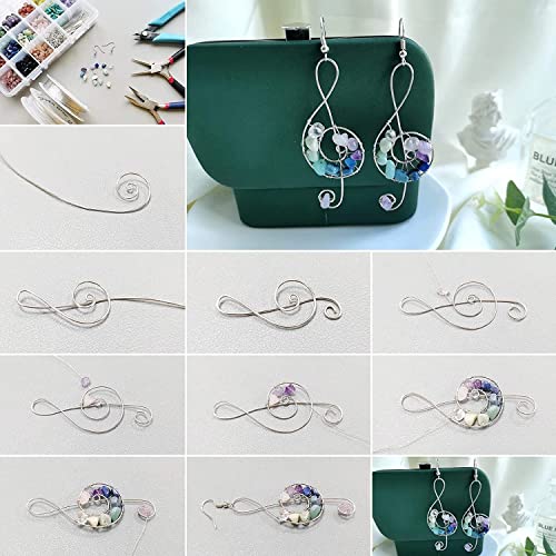 DEZIINE�3Pcs Crafts 0.4MM Silver,Copper and Gold Wire Craft Beads Rope Beading Wire for Bracelet Necklace Jewelry DIY Accessories(9M)(Each 1PCS) (MULTI) - Image 5