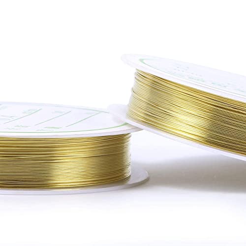 DEZIINE�3Pcs Crafts 0.4MM Silver,Copper and Gold Wire Craft Beads Rope Beading Wire for Bracelet Necklace Jewelry DIY Accessories(9M)(Each 1PCS) (MULTI) - Image 3