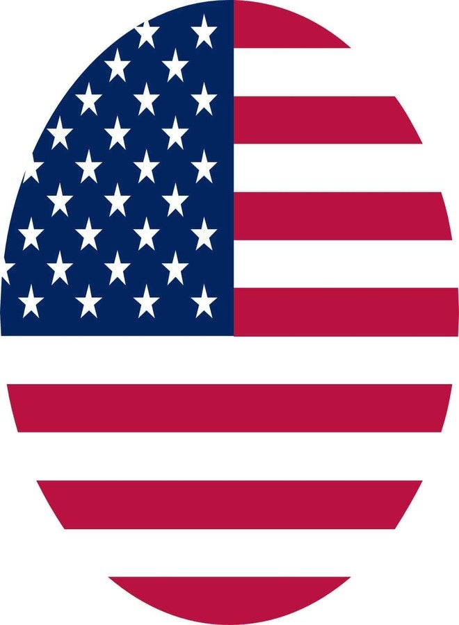 StickerTalk Circular USA Flag Vinyl Sticker, 5 inches by 5 inches - Image 1