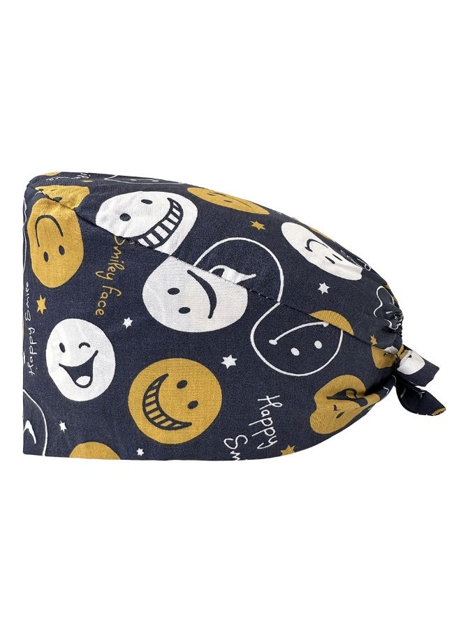 NIBEMINENT Scrubs Cap  Cotton Print Surgery Scrub Hats Nurse Caps Medical Accessories Beauty Salon Pet Shop Lab Work Hat Chef Hat