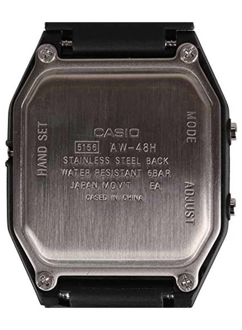 CASIO Men's Resin Analog/Digital Watch AW-48HE-1AVDF - Image 4