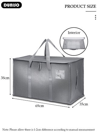 Large Moving Bags, Heavy Duty Moving Storage Tote Bags with Tag Port, Foldable Clothes Storage Bags,UnderBed Storage Bag with Zippers and Sturdy Handles for Bedding,dormitory,Travel - view 4