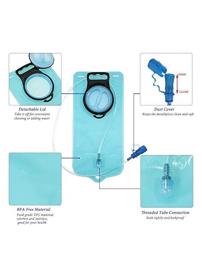 erorex Hydration Bladder 2L Leak Proof Water Reservoir, Military Water Storage Bladder Bag, BPA Free Hydration Pack Replacement, for Hiking Biking Climbing Cycling Running  - Image 3