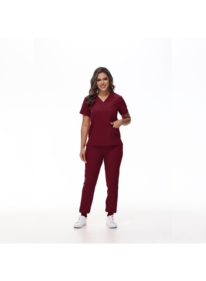 NIBEMINENT Medical Scrubs Uniform  Doctor and Nurse Uniform Durable Dental Pediatric Quick-Dry Healthcare services Set - Image 1
