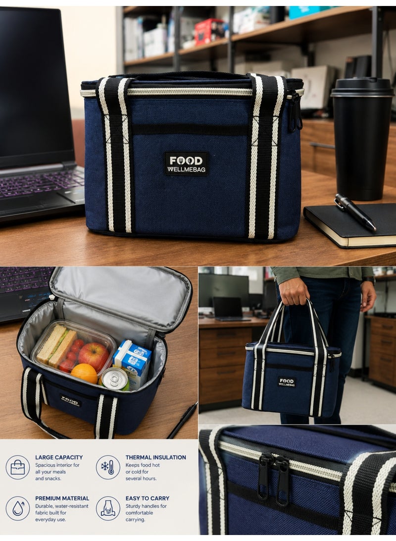 Portable Insulated Lunch Bag | Reusable Lunch Tote Bag with Thermal Insulation | Bento Snack Cooler Bag for Work, School, Travel & Picnic - Image 5