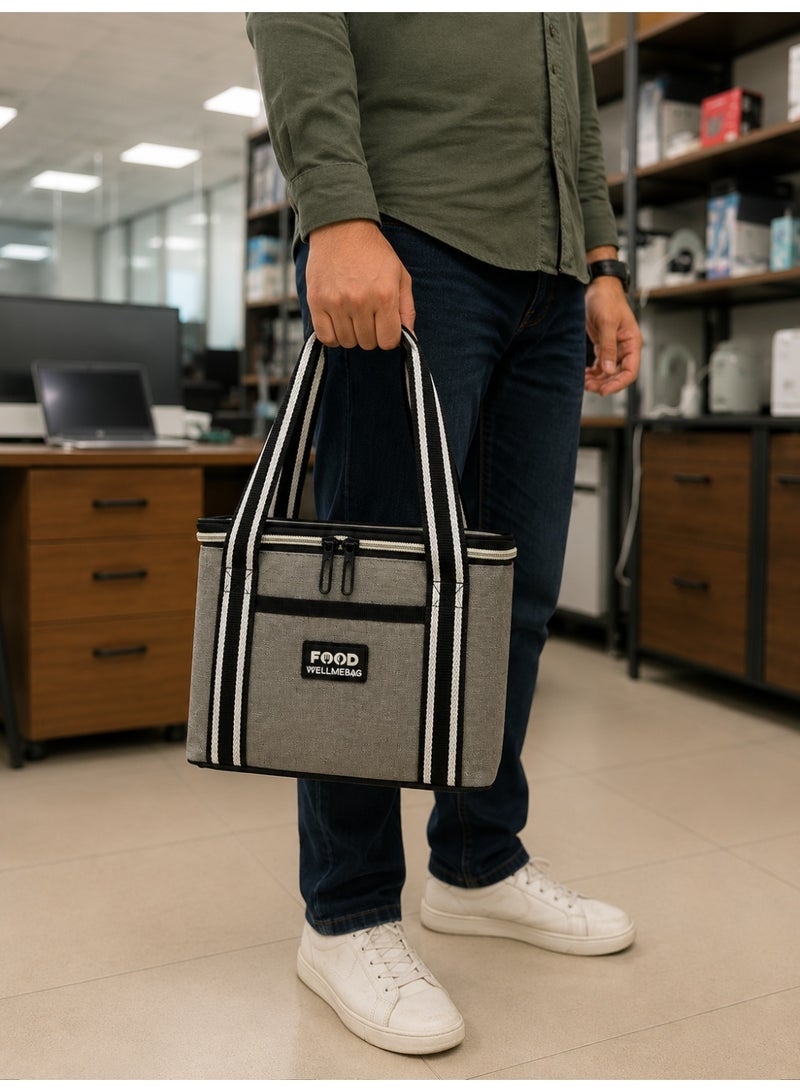 Portable Insulated Lunch Bag | Reusable Lunch Tote Bag with Thermal Insulation | Bento Snack Cooler Bag for Work, School, Travel & Picnic - Image 4