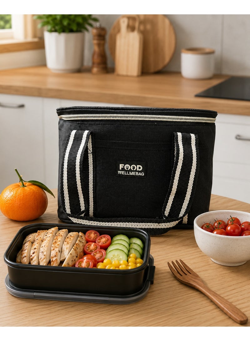 Portable Insulated Lunch Bag | Reusable Lunch Tote Bag with Thermal Insulation | Bento Snack Cooler Bag for Work, School, Travel & Picnic - Image 2