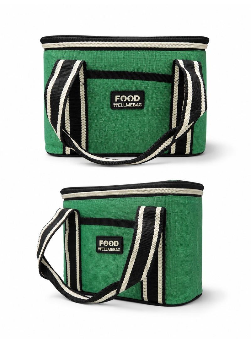 Portable Insulated Lunch Bag | Reusable Lunch Tote Bag with Thermal Insulation | Bento Snack Cooler Bag for Work, School, Travel & Picnic - Image 3
