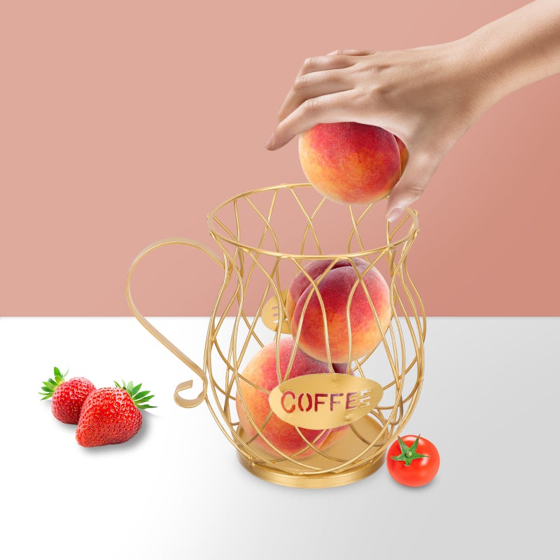 🍽️ سلة تخزين سلكية خفيفة ومتينة لتخزين الوجبات الخفيفة والفواكه بتصميم مبتكر مفتوح - Image 5