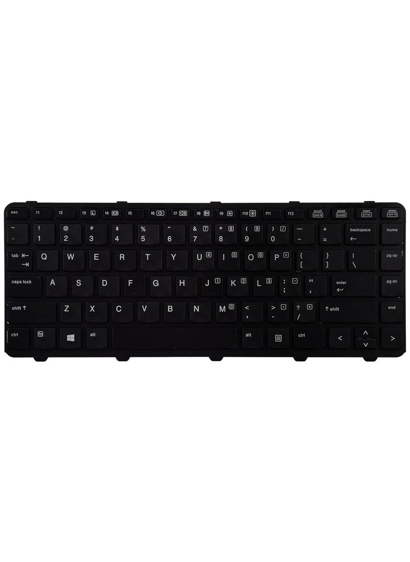ماركة غير محددة لوحة مفاتيح داخلية متوافقة مع HP ProBook 640 G1 645 G1 مع إطار أسود تخطيط أمريكي بدون مؤشر ولا إضاءة خلفية  - Image 1