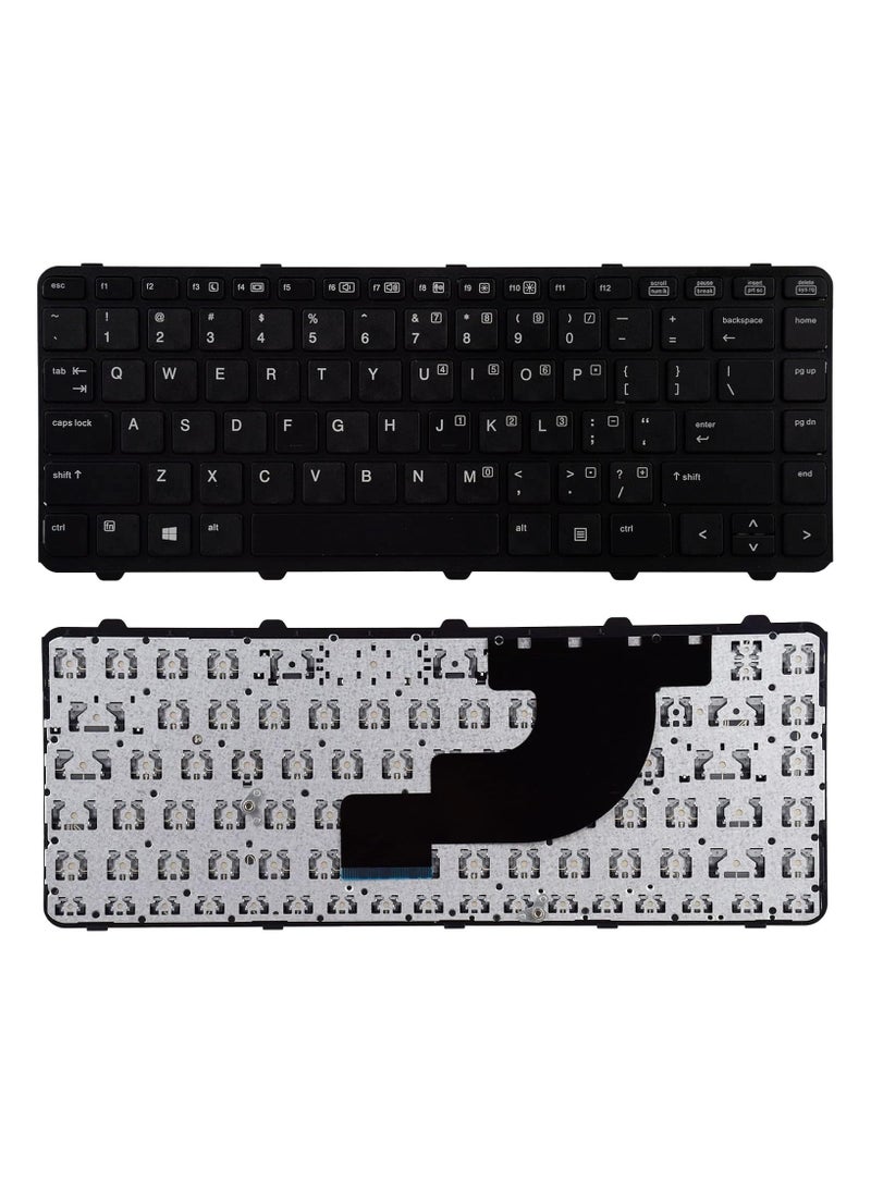 ماركة غير محددة لوحة مفاتيح داخلية متوافقة مع HP ProBook 640 G1 645 G1 مع إطار أسود تخطيط أمريكي بدون مؤشر ولا إضاءة خلفية  - Image 2