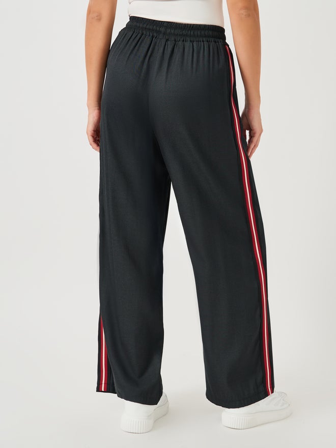 Styli Styli Side Tape Detail Chambray Wide Leg Pants  - Image 5