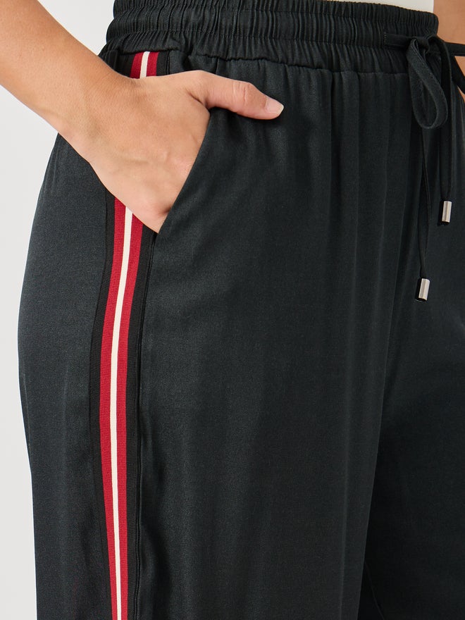 Styli Styli Side Tape Detail Chambray Wide Leg Pants  - Image 4