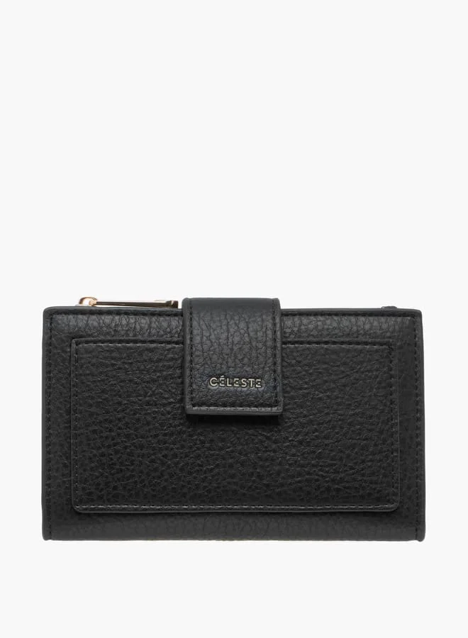 Celeste Women Monogram Embossed Wallet with Zip Closure