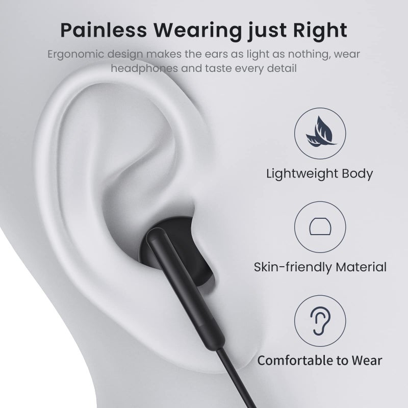 BENEWY سماعات USB C لجهاز iPhone 17 16 15 Pro Max Plus iPad Pro سماعات USB C مع ميكروفون تحكم في الصوت سماعات سلكية USB Type C لجهاز Google Pixel 8 Samsung S25 S24 S23 S22 S21 S20 A55 - Image 3