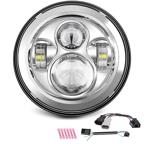 SUNPIE 7 inch Head light Compatible with H_arley Street GlideTri Glide Compatible with Road King