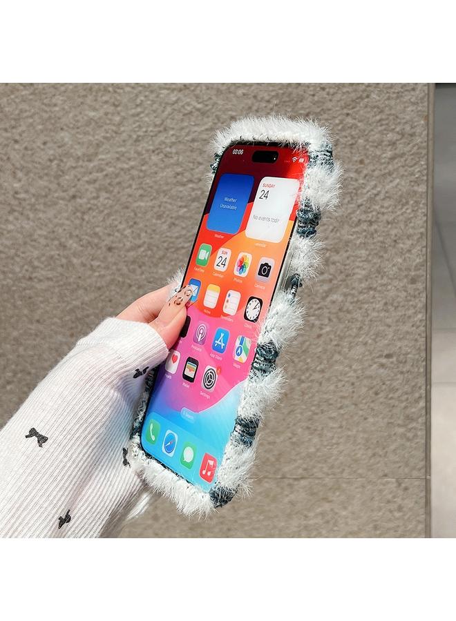 اس-توب جراب هاتف iPhone 15 Pro Max من القماش المخطط المصنوع من مادة TPU - Image 5