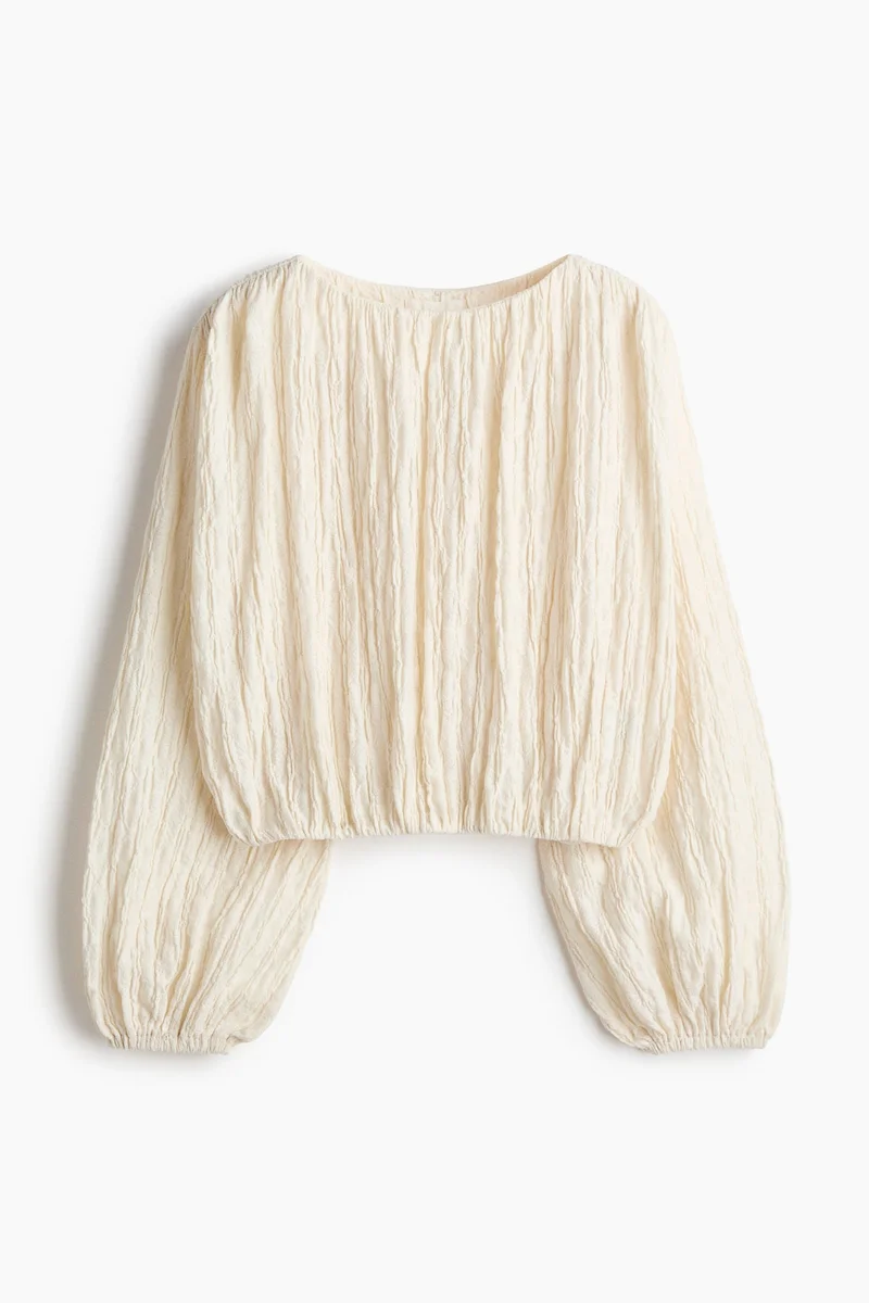 H&M Balloon-sleeved top